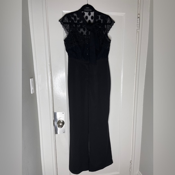 Adelyn Rae - Devon Lace & Woven Wide Legged Jumpsuit - Picture 13 of 16